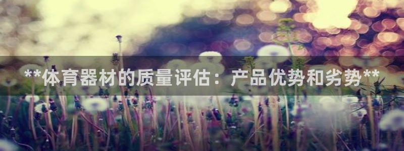 耀世娱乐目 5O6917 耀世:**体育器材的质量评估:产品